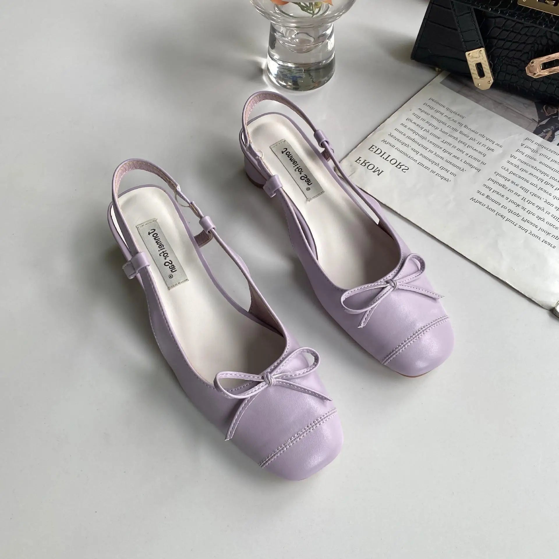 LIZAKOSHT  -  Sandals Comfort Shoes for Women Espadrilles Platform Strappy Heels Square Toe Med New High  Girls Block Elastic Band Fashio