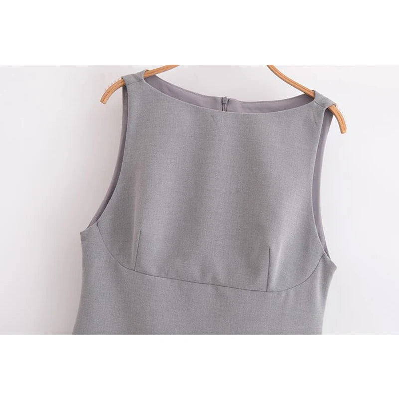 LIZAKOSHT  -  Dresses Women's Summer 2025 New Elegant Slim Fashion Patchwork Mini Holiday Dress Street Joker Youth Chic Dress