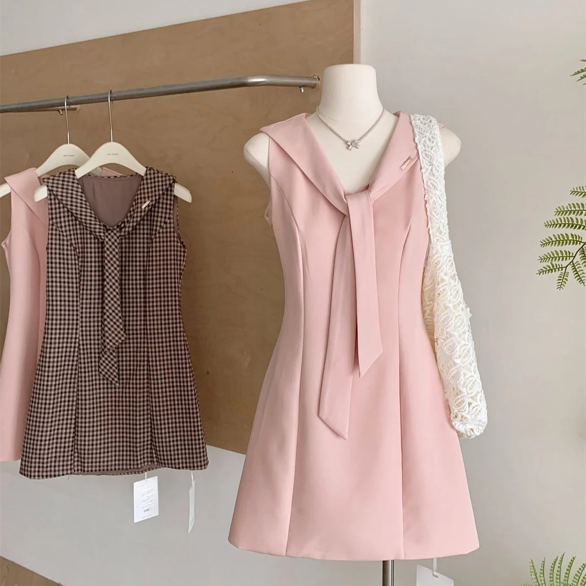 LIZAKOSHT  -  2000s Harajuku Kawaii Lolita Dress Y2k Japanese Sweet Sleeveless Short Party Dress French Elegant Vintage One Piece Dress Korean