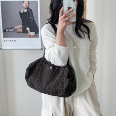 LIZAKOSHT  -  Wild Leopard Print Nylon Shoulder Bag Large Capacity Multipocket Tote Bag Trendy Women Casual Purse Guangzhou High Quality Bag