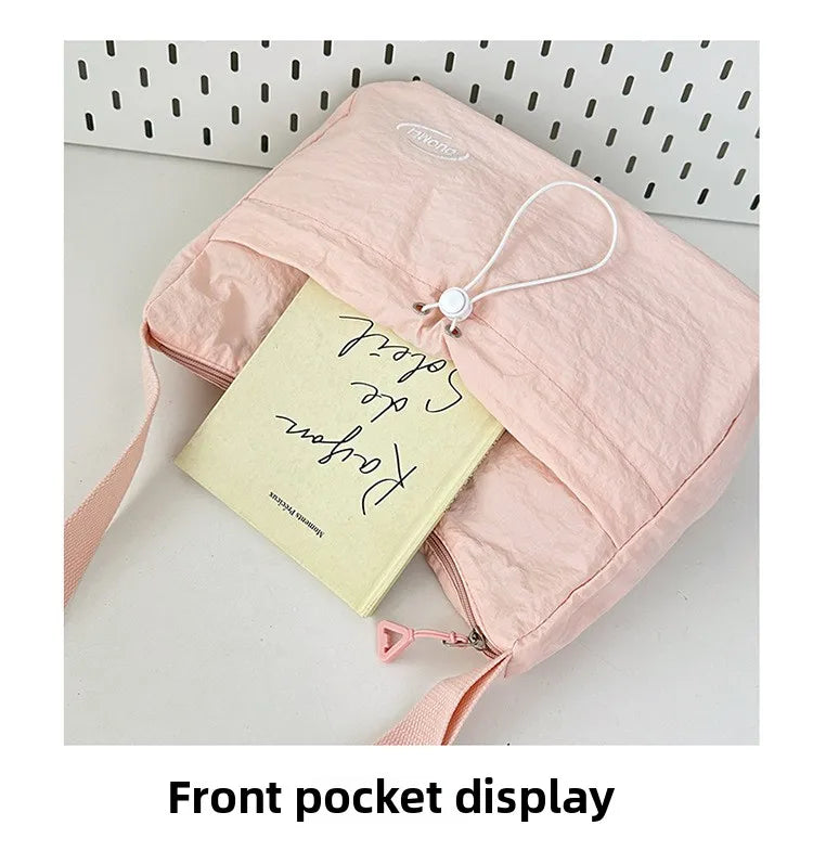 LIZAKOSHT  -  Japan Style Women Crossbody Bag New Casual Nylon Letter Composite Bag Simple Large Capacity Canvas Single Shoulder Tote Bag