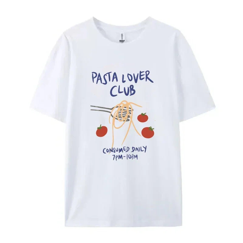LIZAKOSHT  -  Fruit Retro Graphic Tee Print Crew Neck Short Sleeve T-Shirt Women Unisex Fashion Top Oversized Harajuku Y2k Streetwear T-Shirts