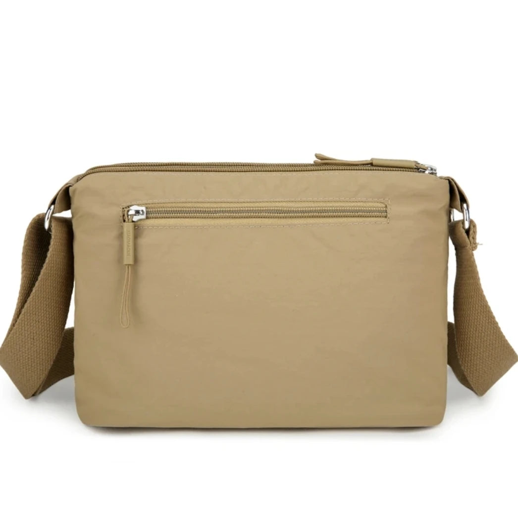 LIZAKOSHT  -  Waterproof Canvas Nylon Crossbody Bag Lightweight Faionable Mom Bag Leisure Walking oulder Bag Zipper Closure Soft Ox...