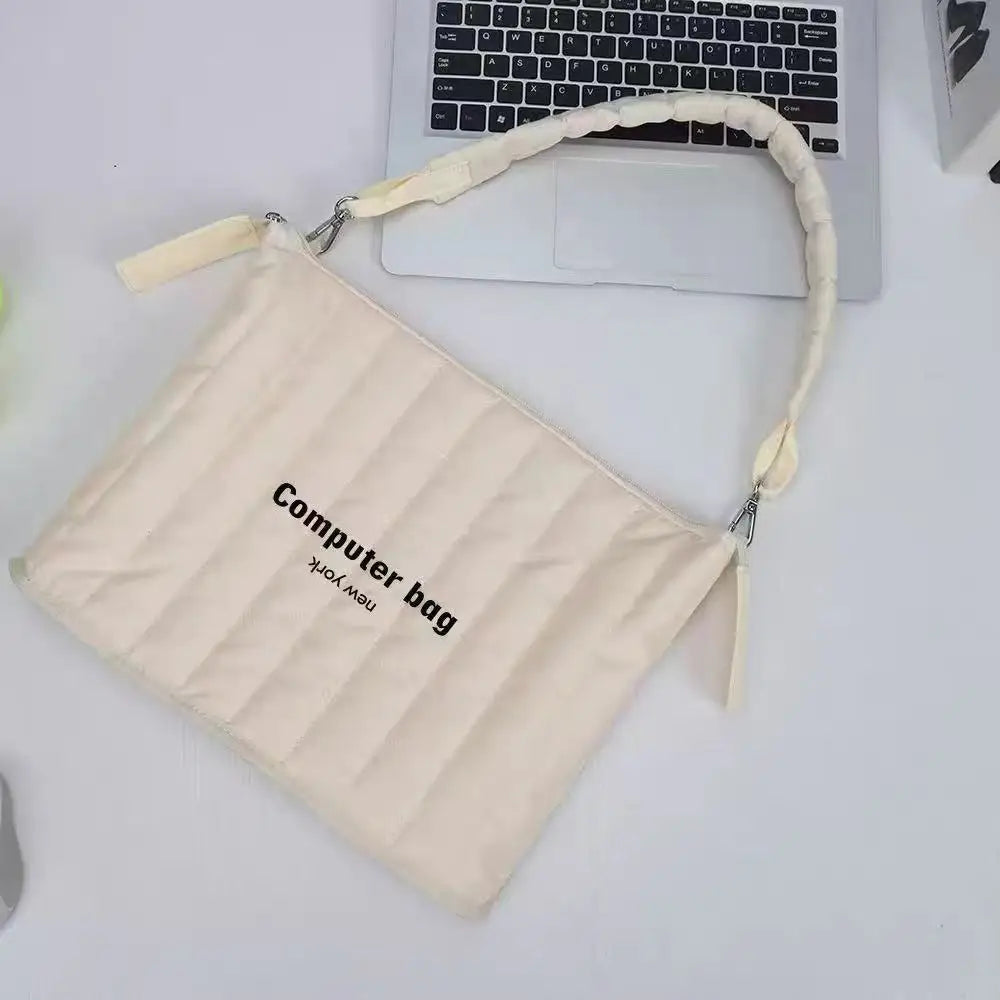 LIZAKOSHT  -  Ins Black Handbag Laptop Bag PC Case 12 13 13.3 14 Inch Cover Sleeve Portable Macbook Air Pro Redmi Mac Book Laptop Shoulder Bag