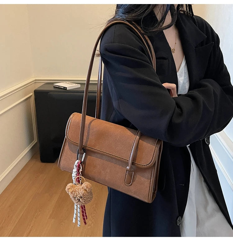 LIZAKOSHT  -  Retro Underarm Bag Large Capaci Casual Commuter Women's Bag oulder Bag Office Bag Faionable Simple Sle Korean Sle