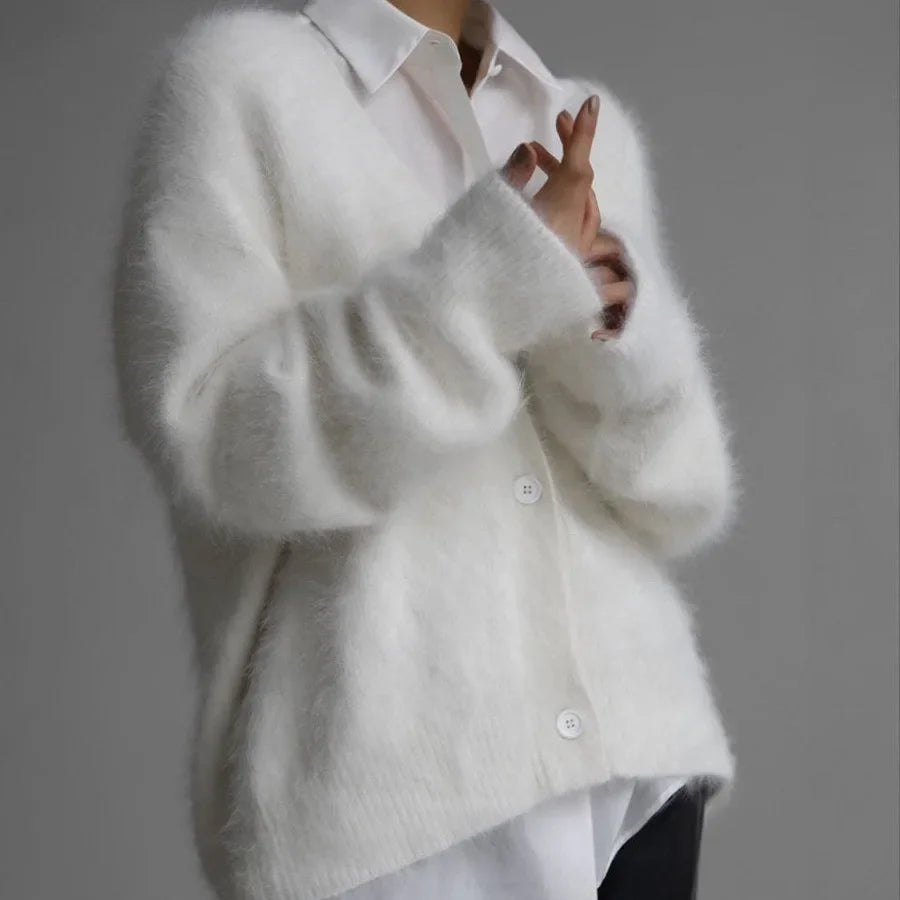LIZAKOSHT  -  Knit Cardigan Sweater for Women Fashion Casual Single-breasted Long Sleeve Top 2025 Autumn Winter Women's Sweater Korean Style