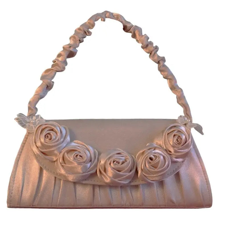 LIZAKOSHT  -  Top-Handle Bags for Women Vintage Fashion Patchwork Flower Clutches Office Lady Elegant Fairy Handbags Y2k Aesthetic All Match