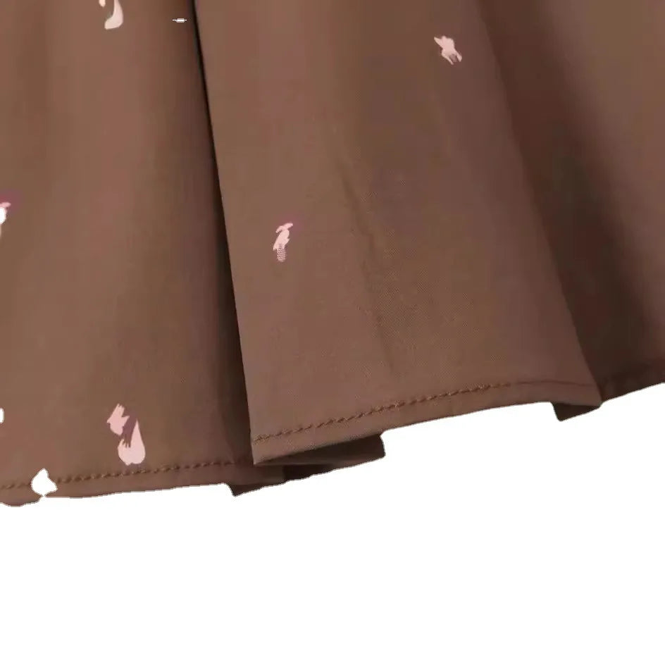 LIZAKOSHT  -  New French sexy spice girl fashion temperament pleated floral sling jumpsuit skirt