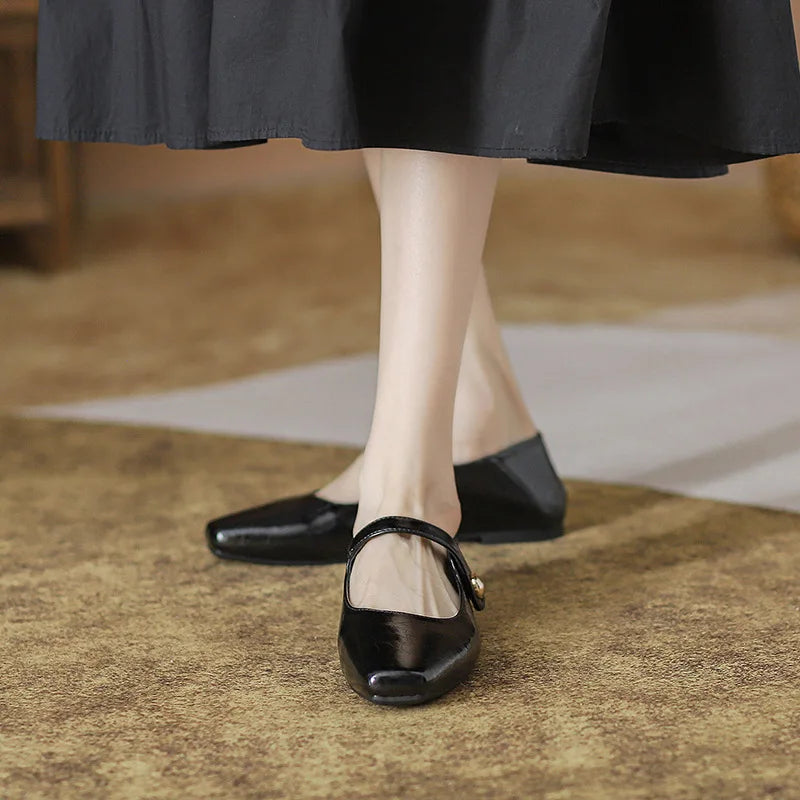 LIZAKOSHT -  new designer camellia flower slippers women plaid leather slides shoes floral buckle leather flip flops woman flat sandales