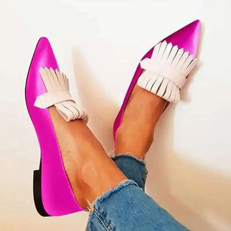 LIZAKOSHT  -  Boat Shoes Flat Heels Women's Loafers Pointed Toe Slip-on Women's Shoes