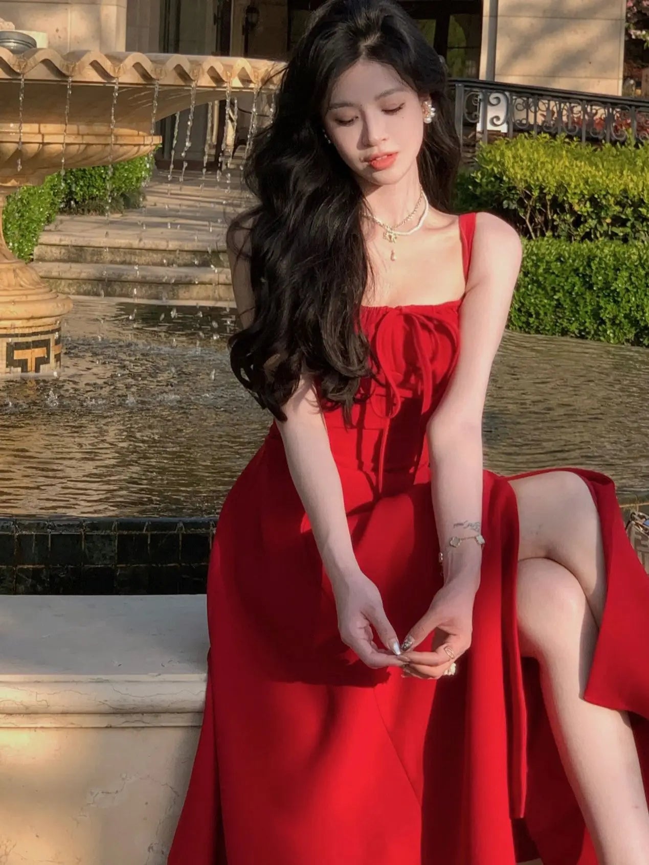 LIZAKOSHT Summer Intellectuality Elegant Vintage Fashion Midi Bandge Dress For Women Lady One Piece Party Clothing Outfits Vestidos