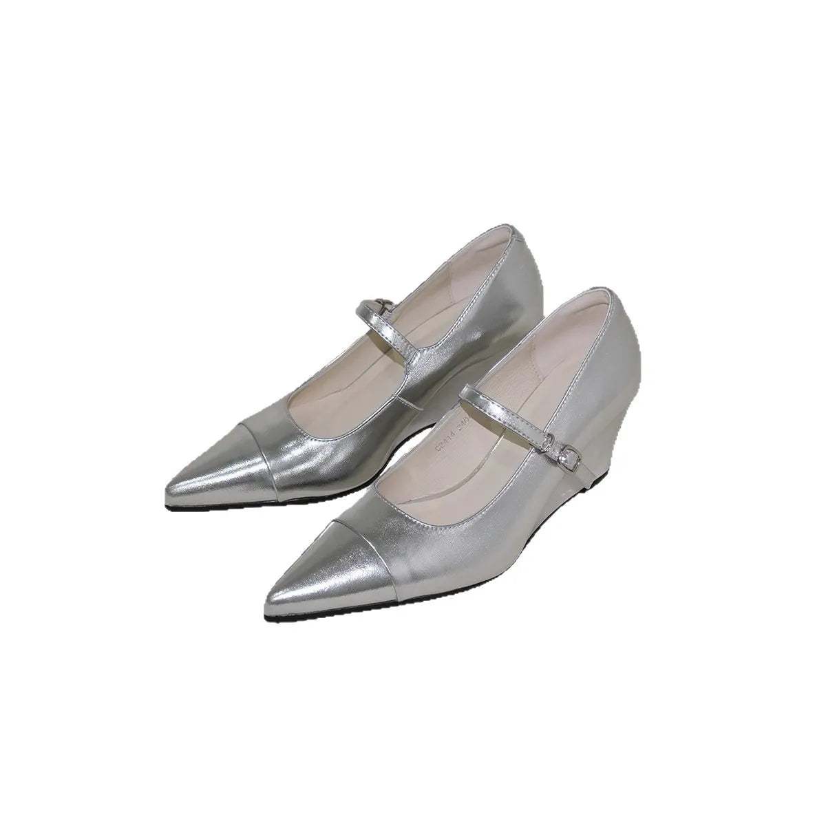 LIZAKOSHT  -  Designer Wedges High Heels Women Pumps Fashion Buckle Strap Pointed Toe Party Shoes Spring Zapatos De Mujer