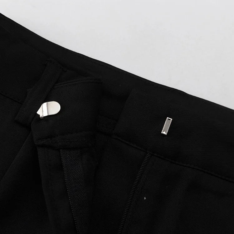 LIZAKOSHT  -  2026 Fashion Black Pockets Women's Skirt Elegant High Waisted Straight Skirts Casual Solid Ankle-Length Skirts Female Clothing