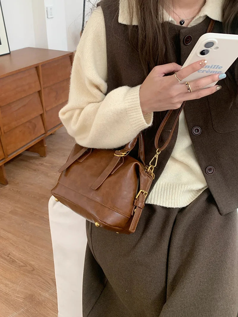 LIZAKOSHT  -  Vintage Ladies Messenger Bag New Handbags for Women shoulder bags PU Leather Luxury Square Bag small totes bolsos