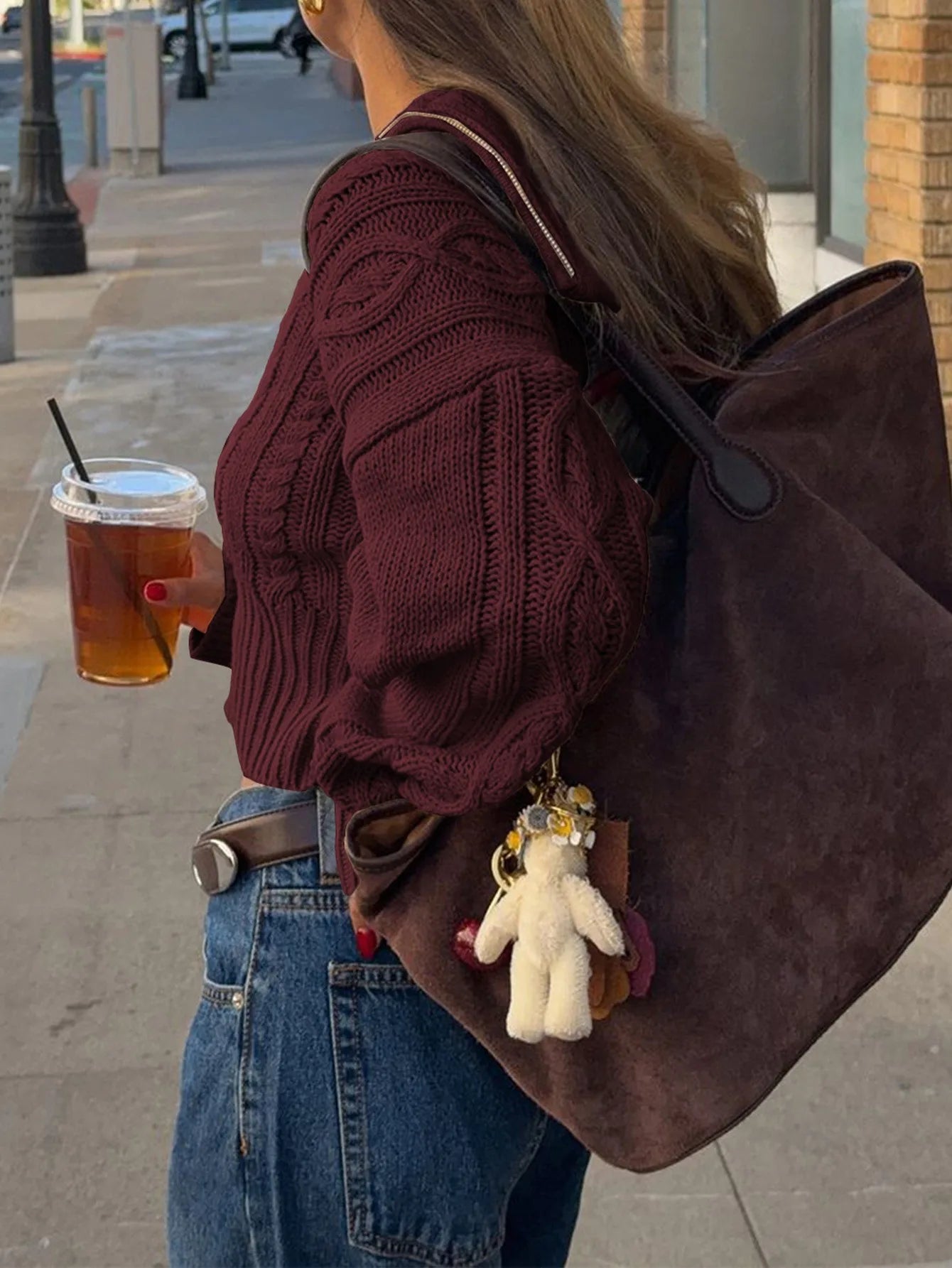 LIZAKOSHT  -  Autumn Winter Women Solid Color Knit Jacket Sweater Long Sleeve Short Coat Zipper Front Lapel Casual Office Fashion