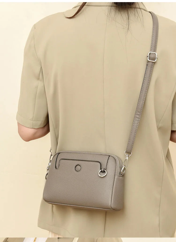 LIZAKOSHT  -  Luxury women Shoulder Crossbody Bag small PU leather Ladies Messenger bag Handbag Multi-layer Cell phone wallet bolsos