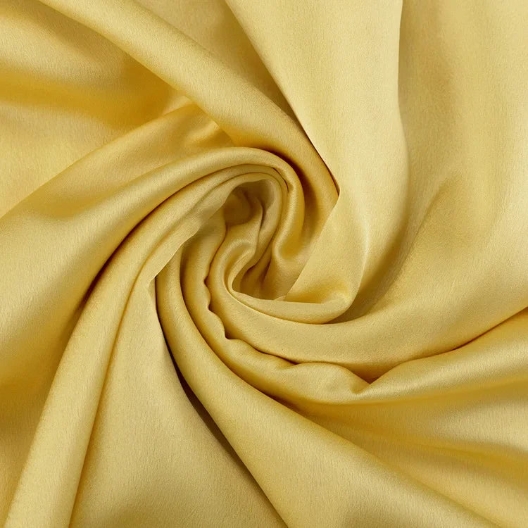 LIZAKOSHT  -  Satin Yellow Maxi Skirt for Women – High Waist Slim Fit Pocket Design Draped Silky Long Skirt Elegant Summer Outfit