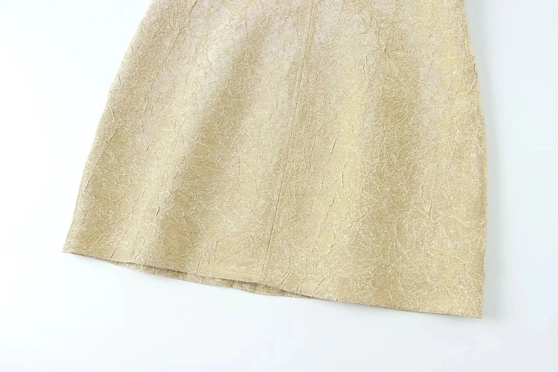 LIZAKOSHT  -  New Fashion Party Sexy Dress Summer Golden Mini Bodycon Dress Women Elegant Lady Dress Sleeveless Short