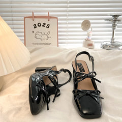 LIZAKOSHT  -  Summer Women's Shoes Chunky Sandals Female Heel Mary Jane Genuine Leather Retro Pumps 2025 Block African Lolita Closed Latest