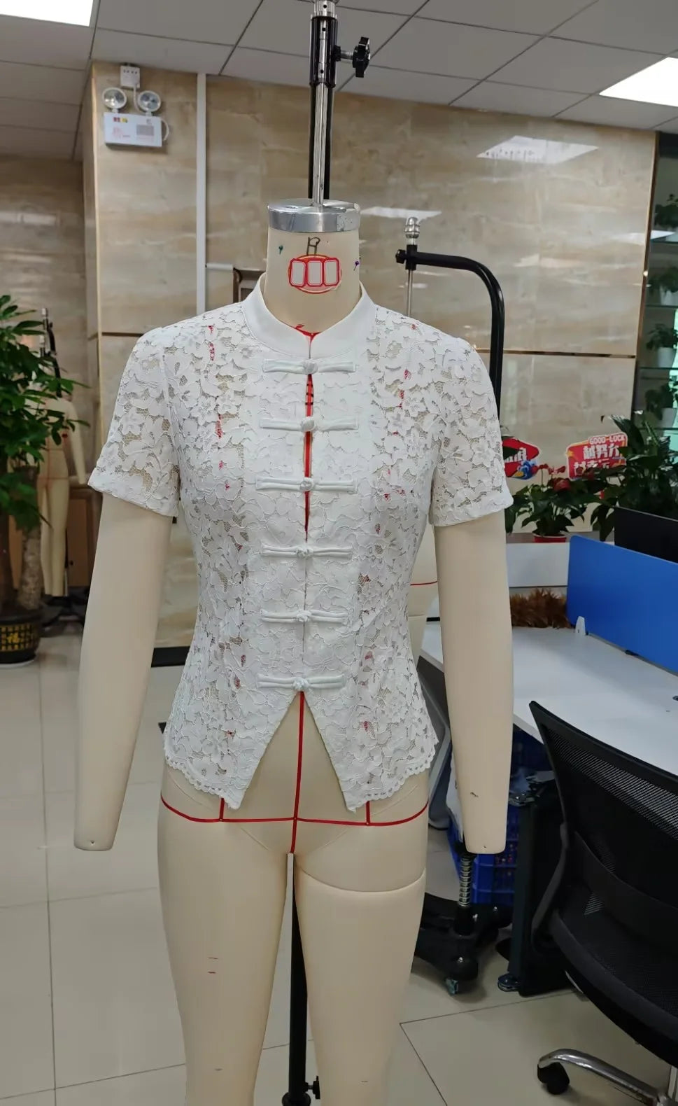 LIZAKOSHT  -  Y2k Lace Hollow Out Shirts Cardigan Women's Short Sleeve See-Through Patchwork Commute Top Female Summer Lace Blouses