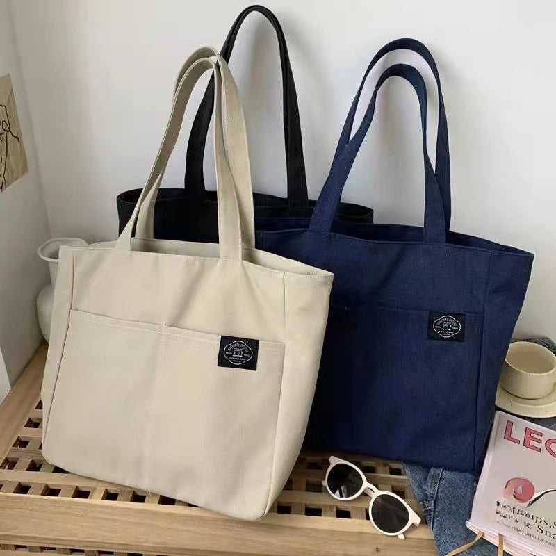 LIZAKOSHT  -  Solid Colours Designer Ladies Casual Handbags Shoulder Bags Canvas Handbags