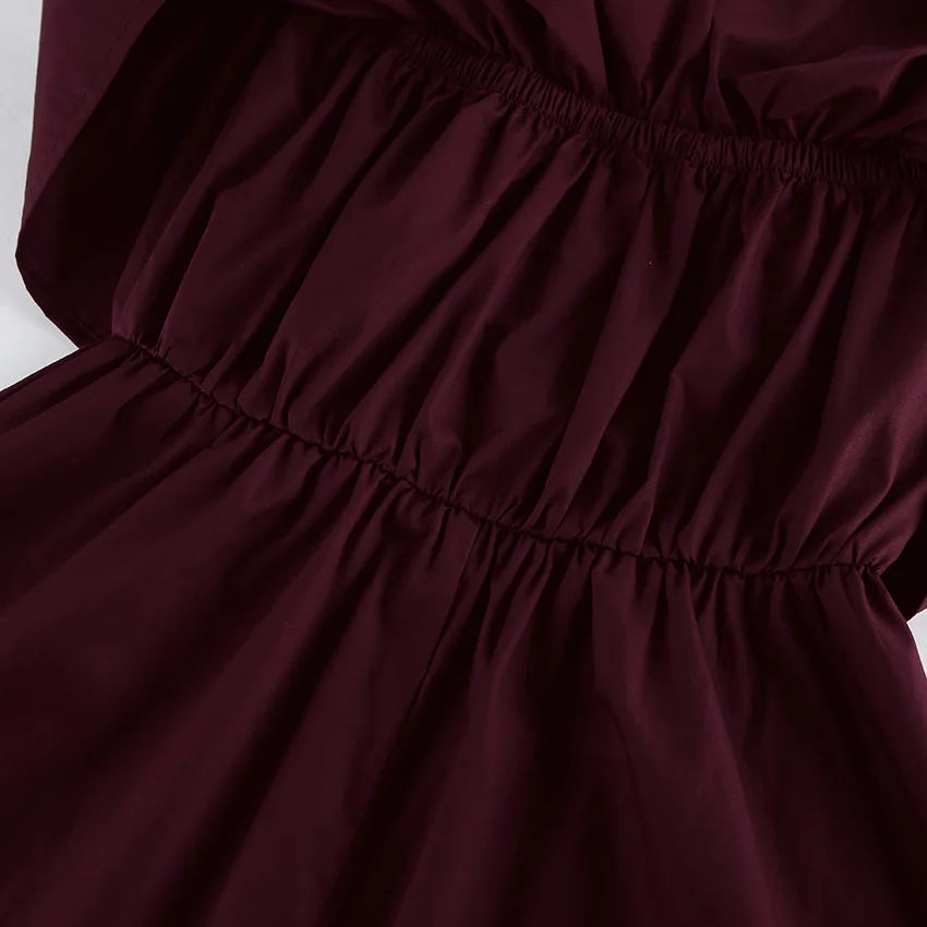 LIZAKOSHT  -  Spring and Summer New French Ruffle Edge Fashion Tube Top Temperament Dress Women's Commuter Elegant Long Dress