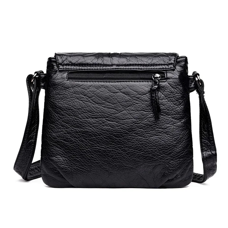 LIZAKOSHT  -  Casual Women Crossbody Bags with tassel Soft PU Leather Messenger Bag Female Small Bags Multiple Pockets Versatile Large capacit