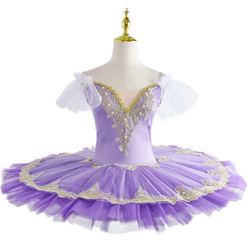 Children Professional Ballet Tutu For Kids Girls Red Swan Lake Ballet Dance Clothes Adult Pancake Ballerina Figure Skating Dress