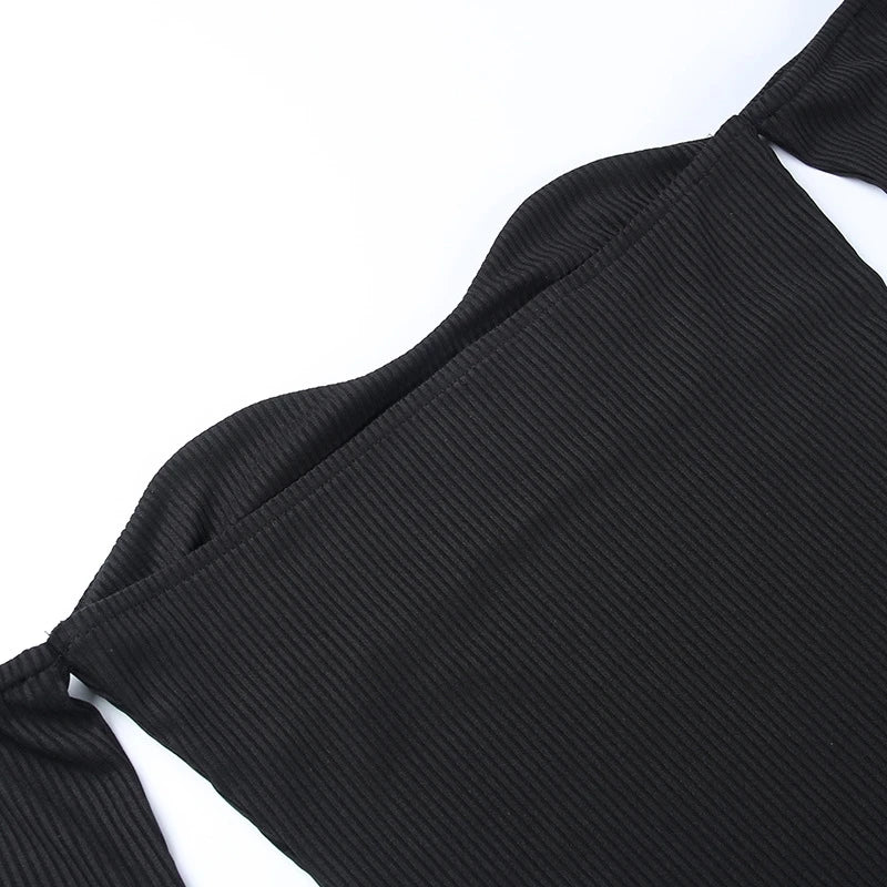 LIZAKOSHT  -  Sexy Hip Long Sve Strapl Dr High Waist Street Sle Polyester Fabric Autumn Faion for Women 25-29 Years Old