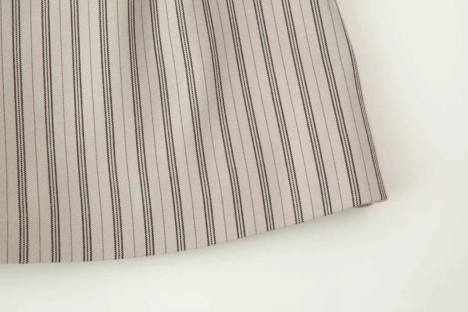 LIZAKOSHT  -  Fashionable A-Line  Skirt Women's Clothing Stripe Decorative Button Short Skirt Pants Polyester Fabric mid Waist Design