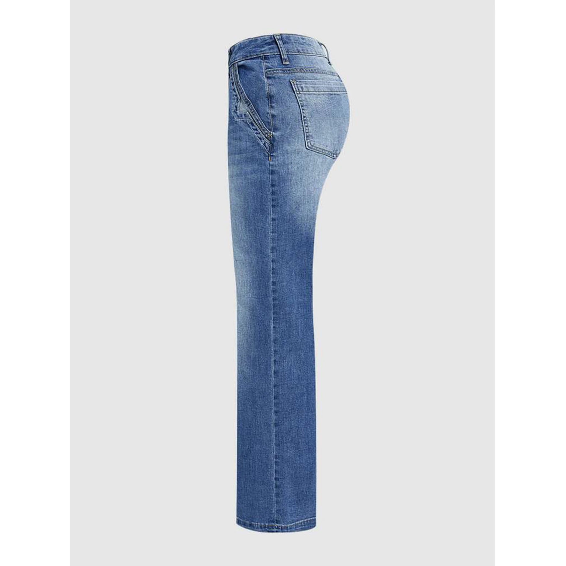 LIZAKOSHT  -  Fashion Casual Washed Wide Leg Jeans for Woman Y2k Clothes Stretchy Comfort Vintage Denim Trousers Fashion Casual