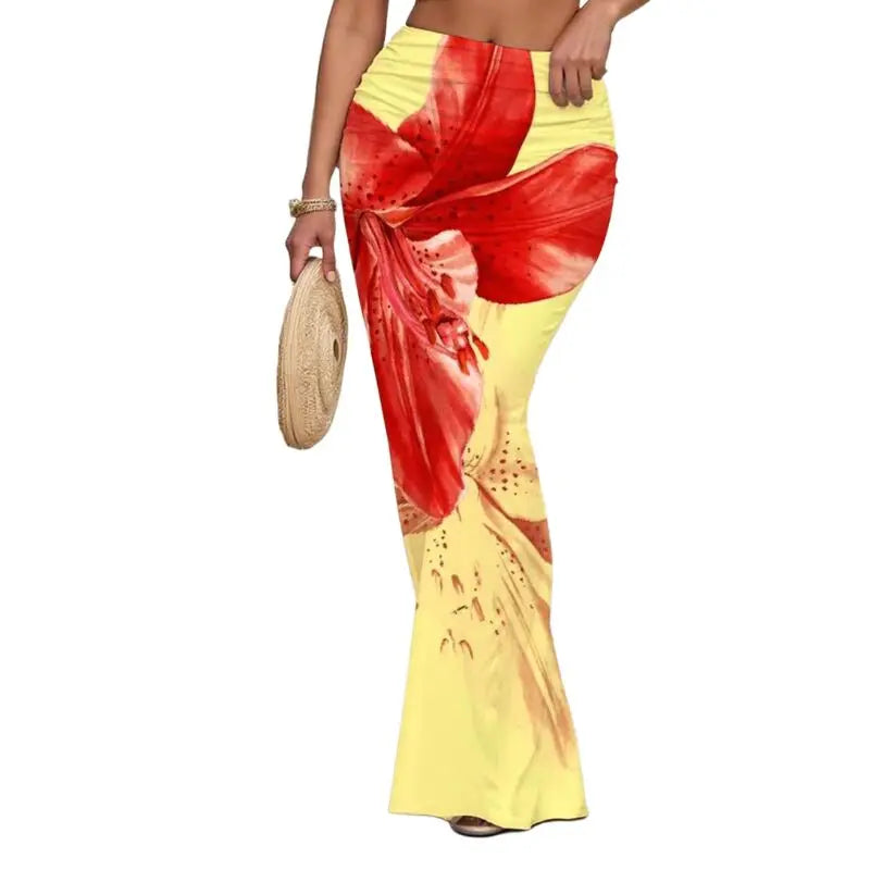 LIZAKOSHT  -  Fashion  Butterfly Printed Skirts Womens Long Skirts For Women Summer Ladies Jupe Bodycon Knit Hip Skirt Beach Saia