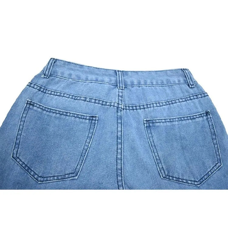 LIZAKOSHT  -  High Waist Flared Jeans Women's Casual Long Trousers Street Sle Denim Flared Pants Summer Collection Wide Leg Trousers