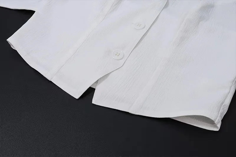 LIZAKOSHT  -  Halter Tank Top Skirt Set Women 2 Piece Single Breasted Backless Bandage Vest Split Long Skirt Matching Sets Lady Outfit