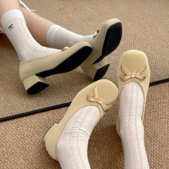 LIZAKOSHT  -    Vintage Thick Heel Women Mary Jane Shoes Comfort Slip on Walking Shoes New Spring Autumn Concise Zapatos De Mujer