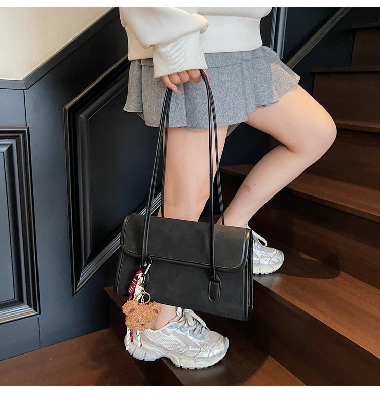 LIZAKOSHT  -  Retro Underarm Bag Large Capaci Casual Commuter Women's Bag oulder Bag Office Bag Faionable Simple Sle Korean Sle