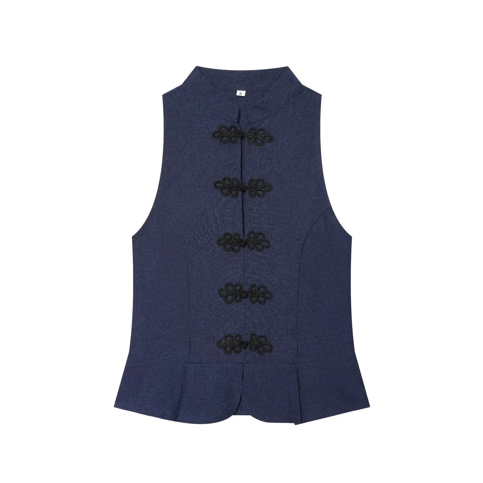 LIZAKOSHT  -  Summer Elegant Women's Shirt Sleeveless Knot Short Skirt Hem Shirt Elegant Chic Personality Versatile Ladies Shirt Top