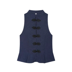 LIZAKOSHT  -  Summer Elegant Women's Shirt Sleeveless Knot Short Skirt Hem Shirt Elegant Chic Personality Versatile Ladies Shirt Top