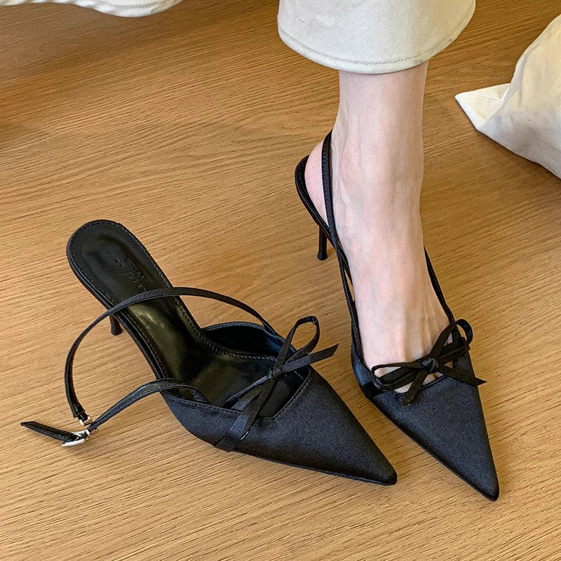LIZAKOSHT  -  Summer High Heel Women Sandals Fashion Pointed Toe Singbacks Shoes Ladies Elegant Party Dress Sandalias