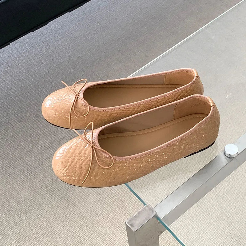 LIZAKOSHT  -  New Spring Autumn Fashion Round Toe Soft Dress Ladies Boat Shoes Casual Female Shallow Women Flat Slip On Shoes