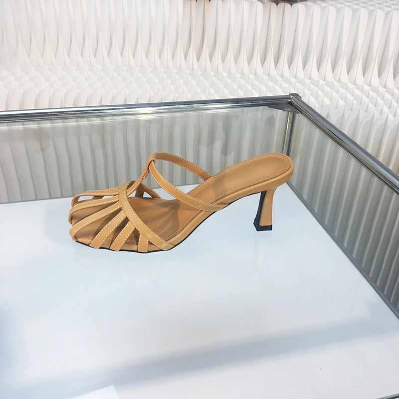 LIZAKOSHT  -  spring and summer new fashion high-heeled women's sandals square head wide sole women's shoes