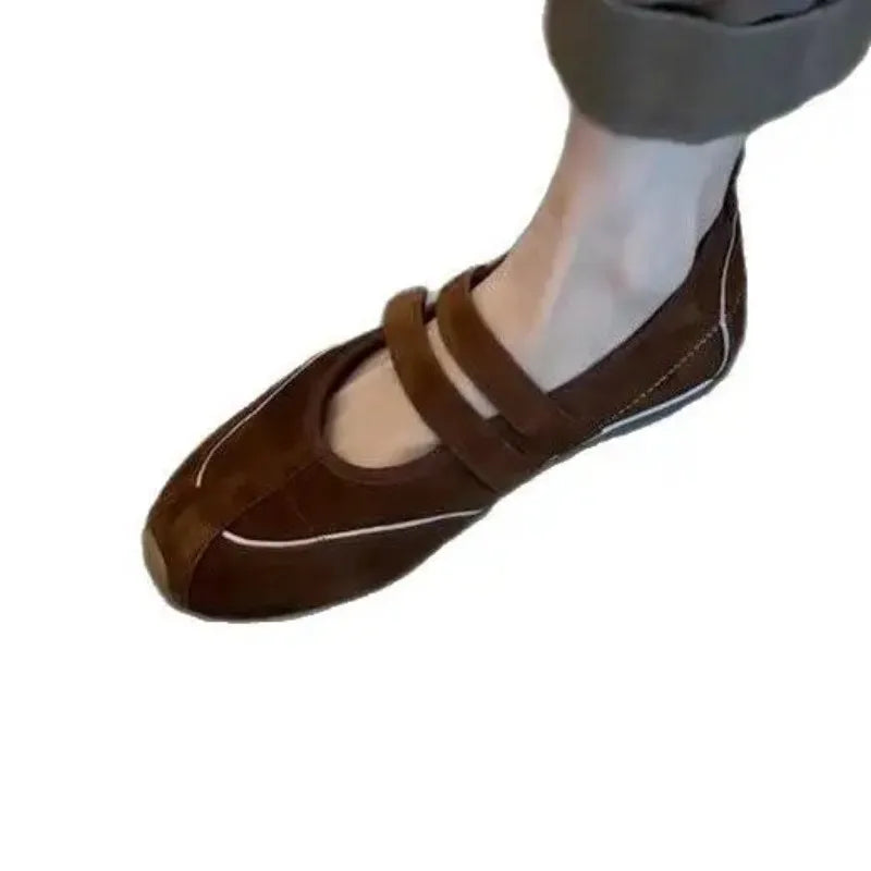 LIZAKOSHT  -  Soft Bot Ballet Flats Leather Version Mary Janes Slip-On Shoes Casual Wear Comfortable Leather Shoes for Women