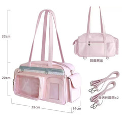 LIZAKOSHT  -  Sweet One Shoulder Tote Ita Bag Women's Fashionable Versatile Y2k Multi Style Large Capacity Transparent Outer Bag Crossbody Bag
