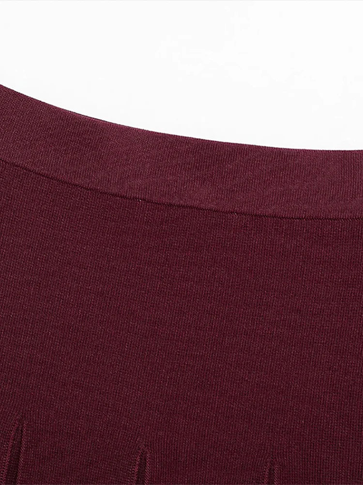 LIZAKOSHT  -  Gold Single Breasted Sweater Knitted Shirt Top Short Skirt Set Women Lapel Double Pockets Knitwear Slim Fit Coat Pleated Skirts