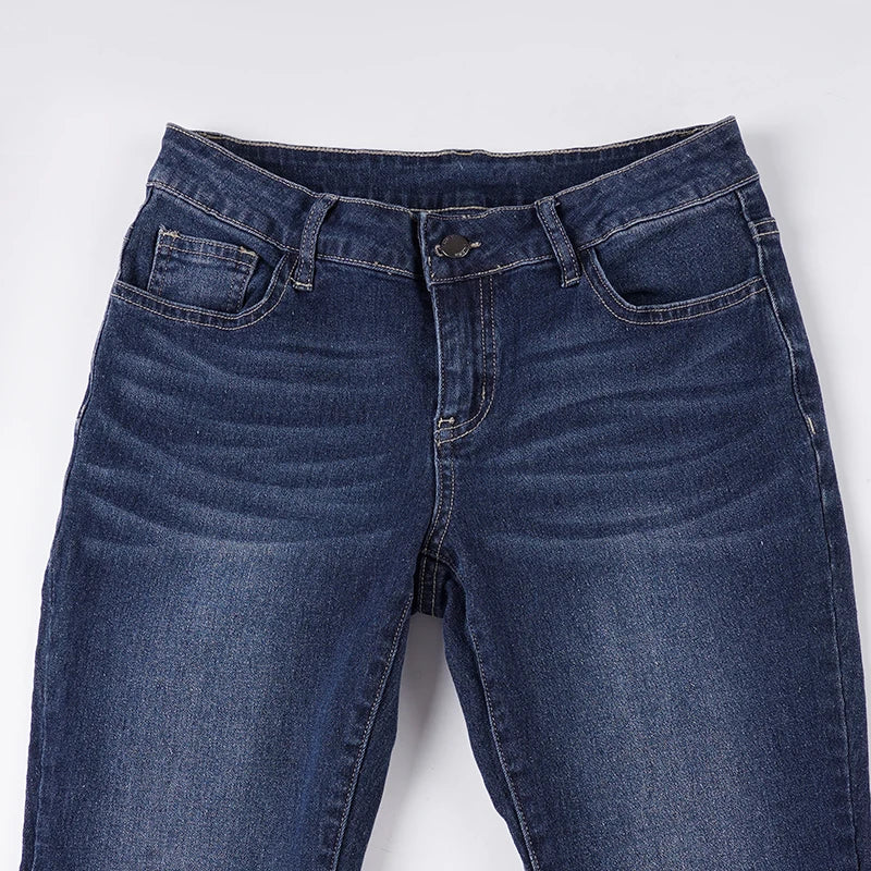 LIZAKOSHT  -  Y2k Low-Waist Slim Skinny Jeans Women's Casual Streetwear Denim Pants Vintage Aesthetic 2000s Trousers All match Outfit