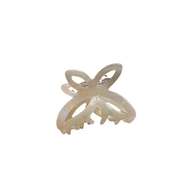 LIZAKOSHT  -  1PC High Color Value Romantic Spring Color Acetate Butterfly Grab Clip Temperament Aesthetic Hollow Bow Hair Clip Back of Head H
