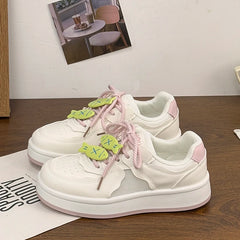 LIZAKOSHT  -  Small White Shoes Clogs Platform Casual Female Sneakers All-Match Wedge Basket 2025 Summer Creepers Breathable Sports Leisure