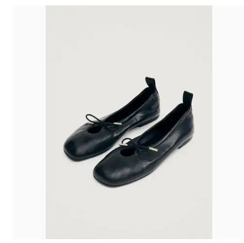 LIZAKOSHT  -  Designer Spring Women Ballet Flats Casual Shallow Butterfly-knot Shoes Soft Sole Women's Elegant Leather Dress Shoes