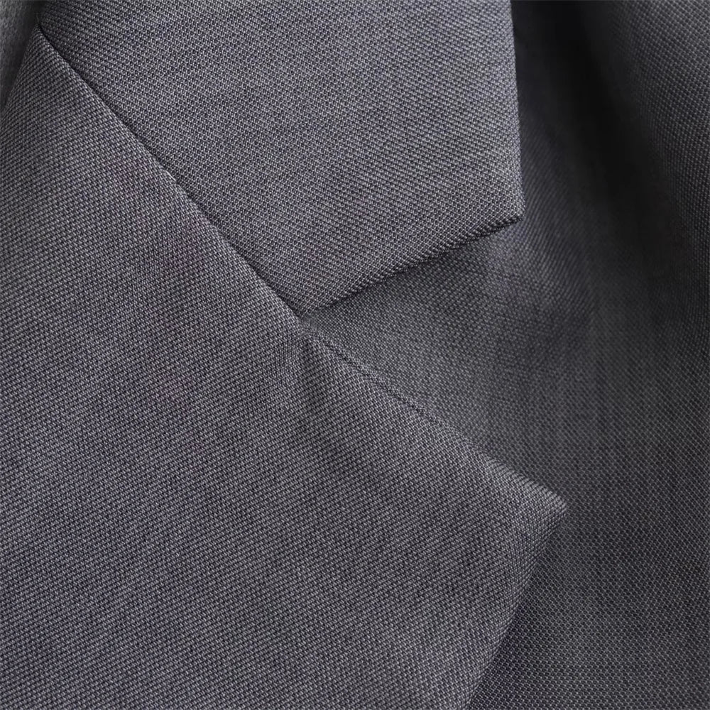 LIZAKOSHT  -  Casual Loose Hooded Blazer Women Elegant Single Breasted Long Sleeve Suit Coat Office Lady 2025 New Autumn Fashion Solid Coats