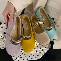 LIZAKOSHT  -  Shoes Woman Flats Dress Bonded Leather Rubber  Cotton Fabric Shoes Woman Flats Dress Bonded Leather Rubber Cotton Fabric Buckle